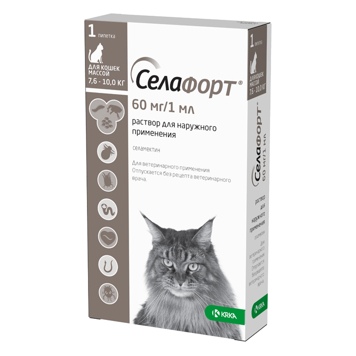 средства борьбы с блохами и клещами KRKA для кошки