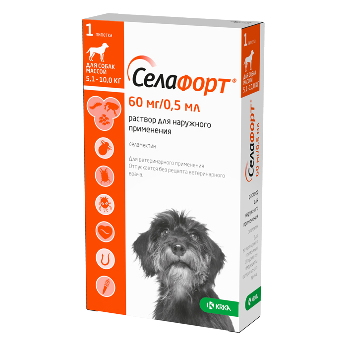 средства борьбы с блохами и клещами KRKA для собаки